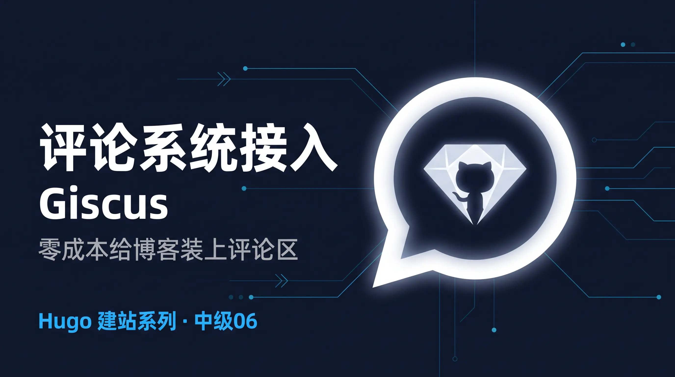 Featured image of post 中级06-评论系统接入——用 Giscus 给博客装一个零成本评论区